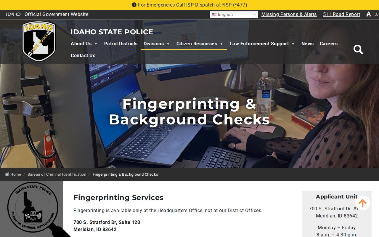 Oneida County criminal history official Idaho background check options