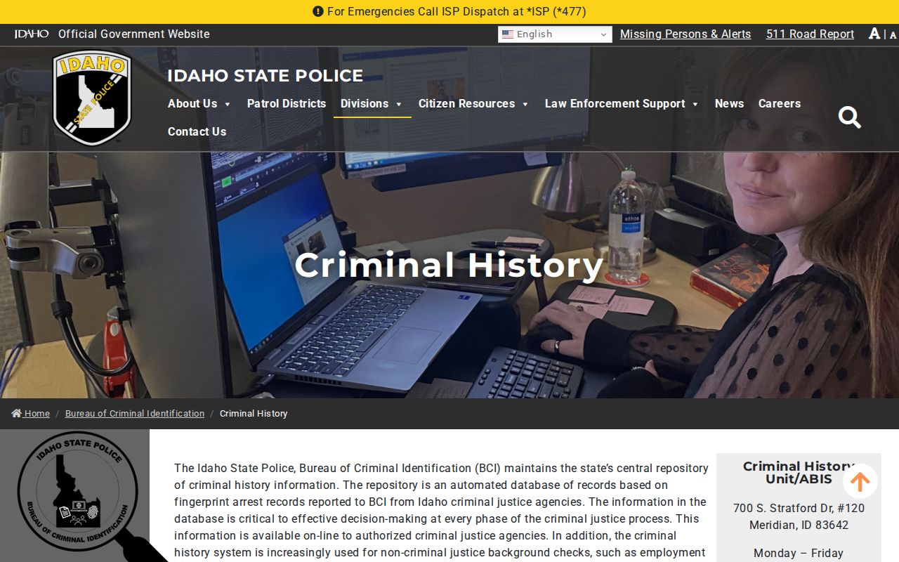Oneida County criminal history BCI repository explanation
