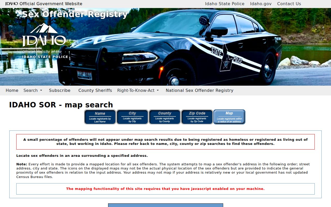 Oneida County sex offender check address radius form